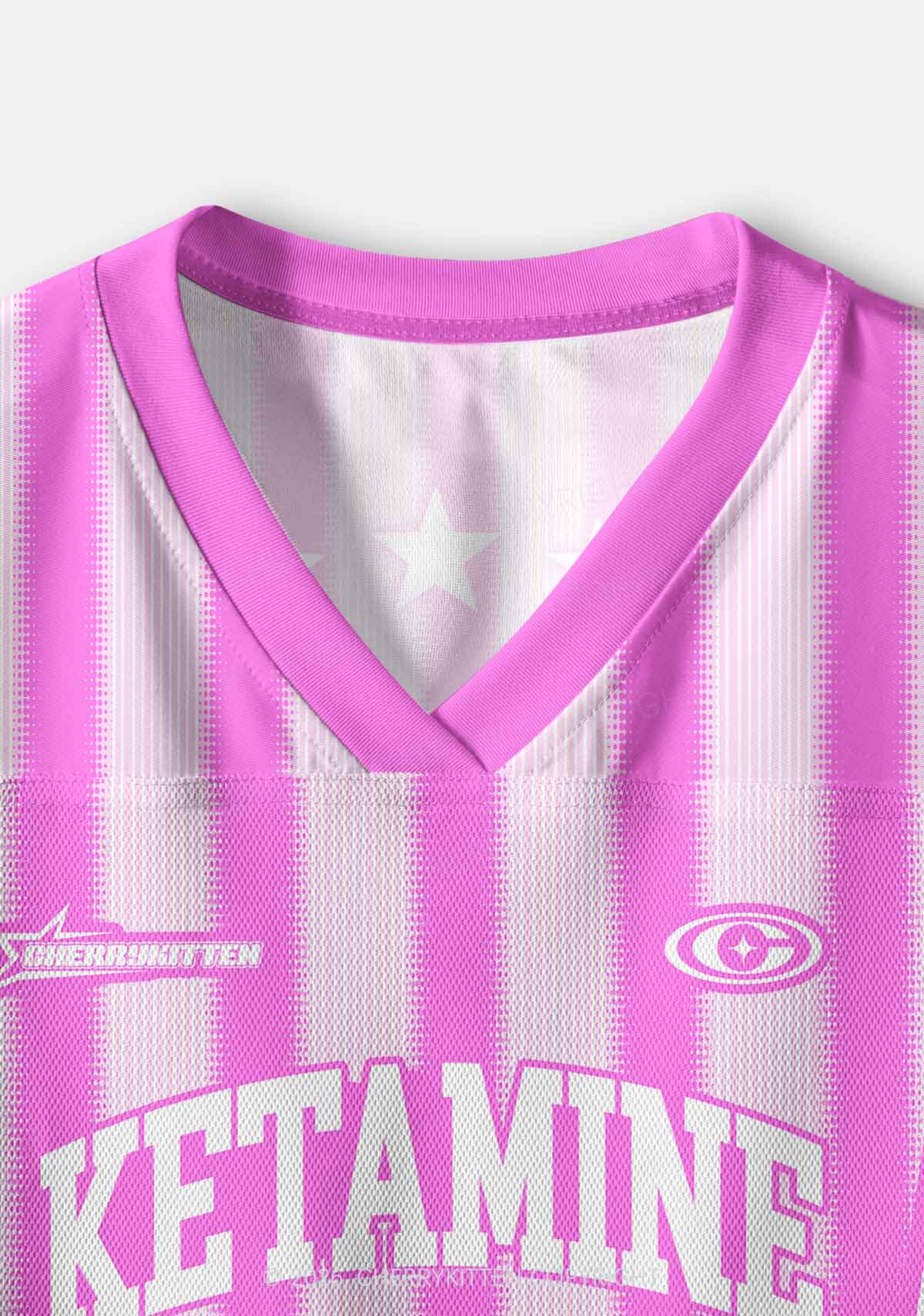 Pink Kxxamine Stars Y2K Crop Sport Jersey Shirts Cherrykitten
