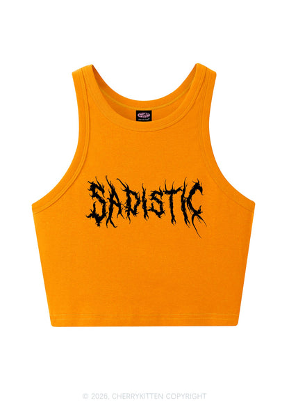 Sapistic Skull Y2K Crop Tank Top Cherrykitten