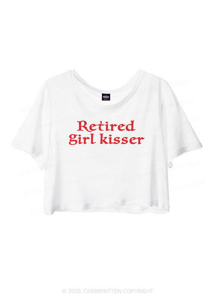 Retired Girl Kisser Pride Y2K Sheer Crop Tee Cherrykitten