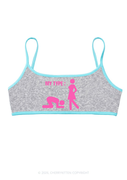 My Type Kneeling Male Y2K Super Crop Cami Cherrykitten