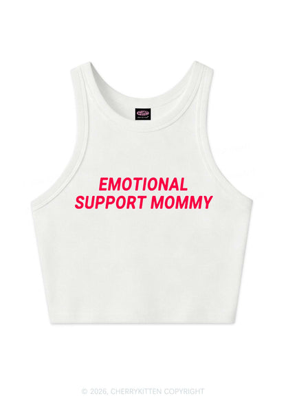 Emotional Support Mommy Y2K Crop Tank Top Cherrykitten