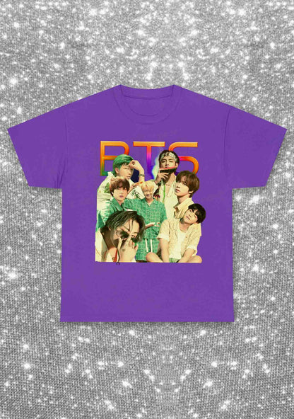 Rainbow Bangtan Kpop Y2K Chunky Shirt Cherrykitten