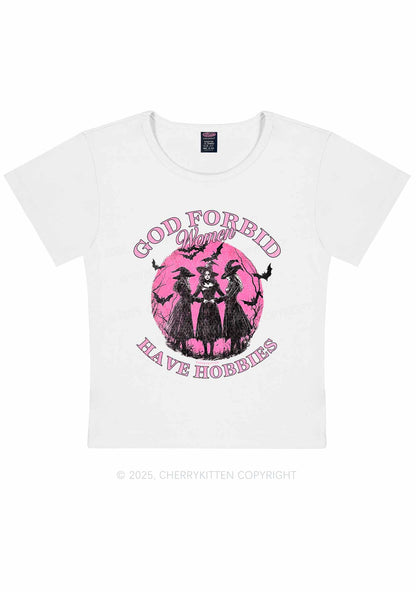 Halloween God Forbid Women Hobbies Y2K Baby Tee Cherrykitten