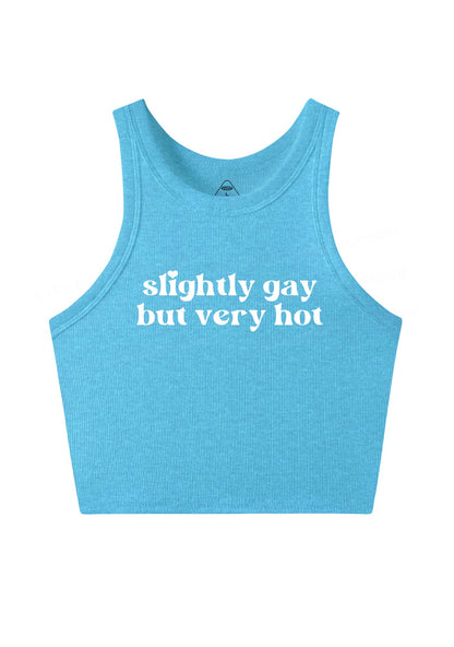 Slightly Gay But Very Hot Pride Y2K Crop Tank Top Cherrykitten
