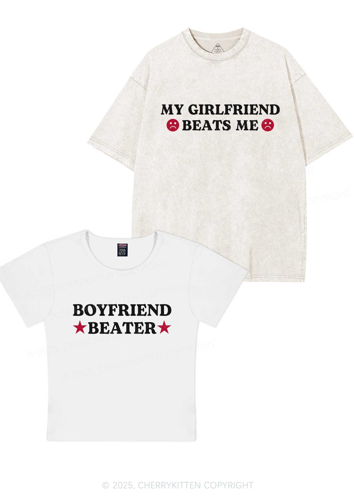 Boyfriend Beater Y2K Valentine's Day Couple Shirt Cherrykitten