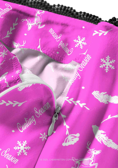 Christmas Cunting Season Y2K Print Midi Skirt Cherrykitten