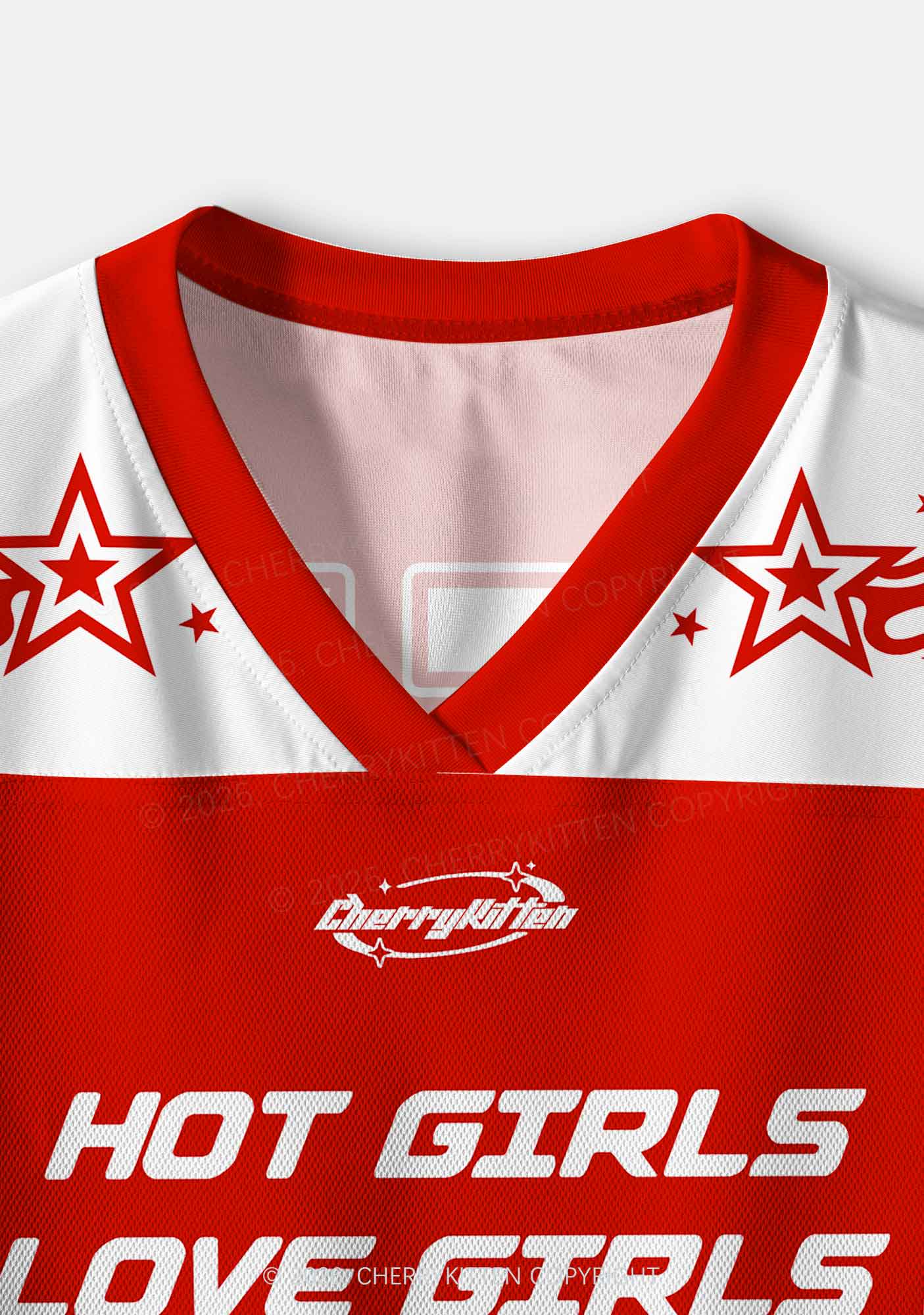Hot Girls Love Girls Pride Y2K Crop Sport Jersey Shirts Cherrykitten