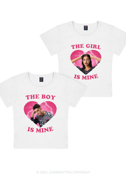 Custom Boy Girl Is Mine Y2K Valentine's Day Baby Tee Cherrykitten
