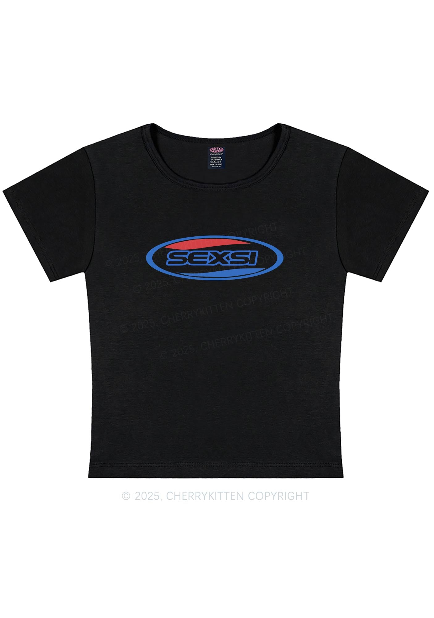 Sexsi Slogan Y2K Baby Tee Cherrykitten