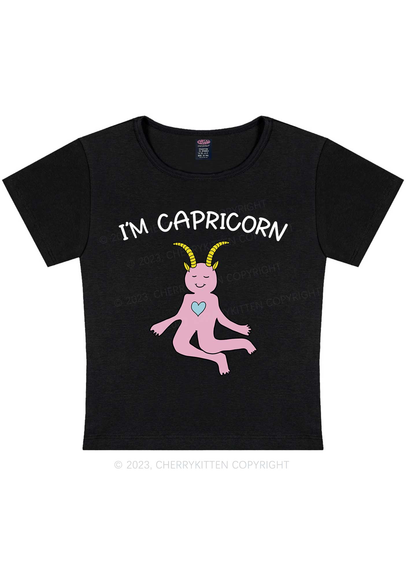 I'm Capricorn Y2K Baby Tee Cherrykitten