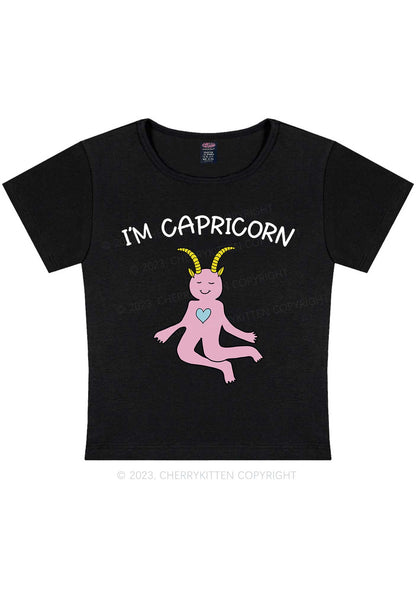 I'm Capricorn Y2K Baby Tee Cherrykitten