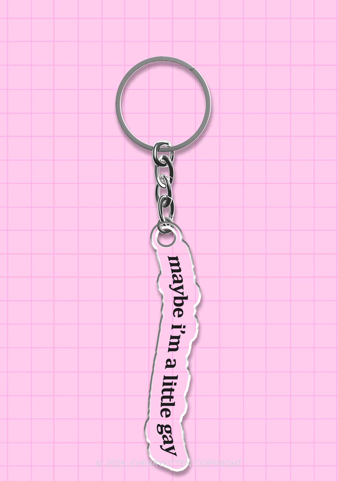Maybe Im A Little Gay Pride 1Pc Y2K Keychain Cherrykitten