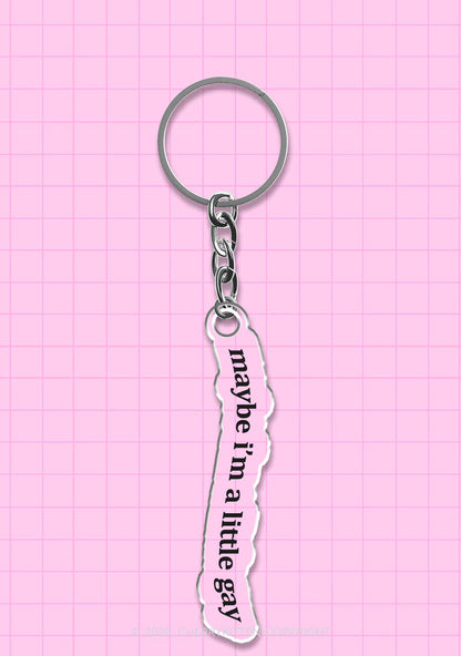 Maybe Im A Little Gay Pride 1Pc Y2K Keychain Cherrykitten