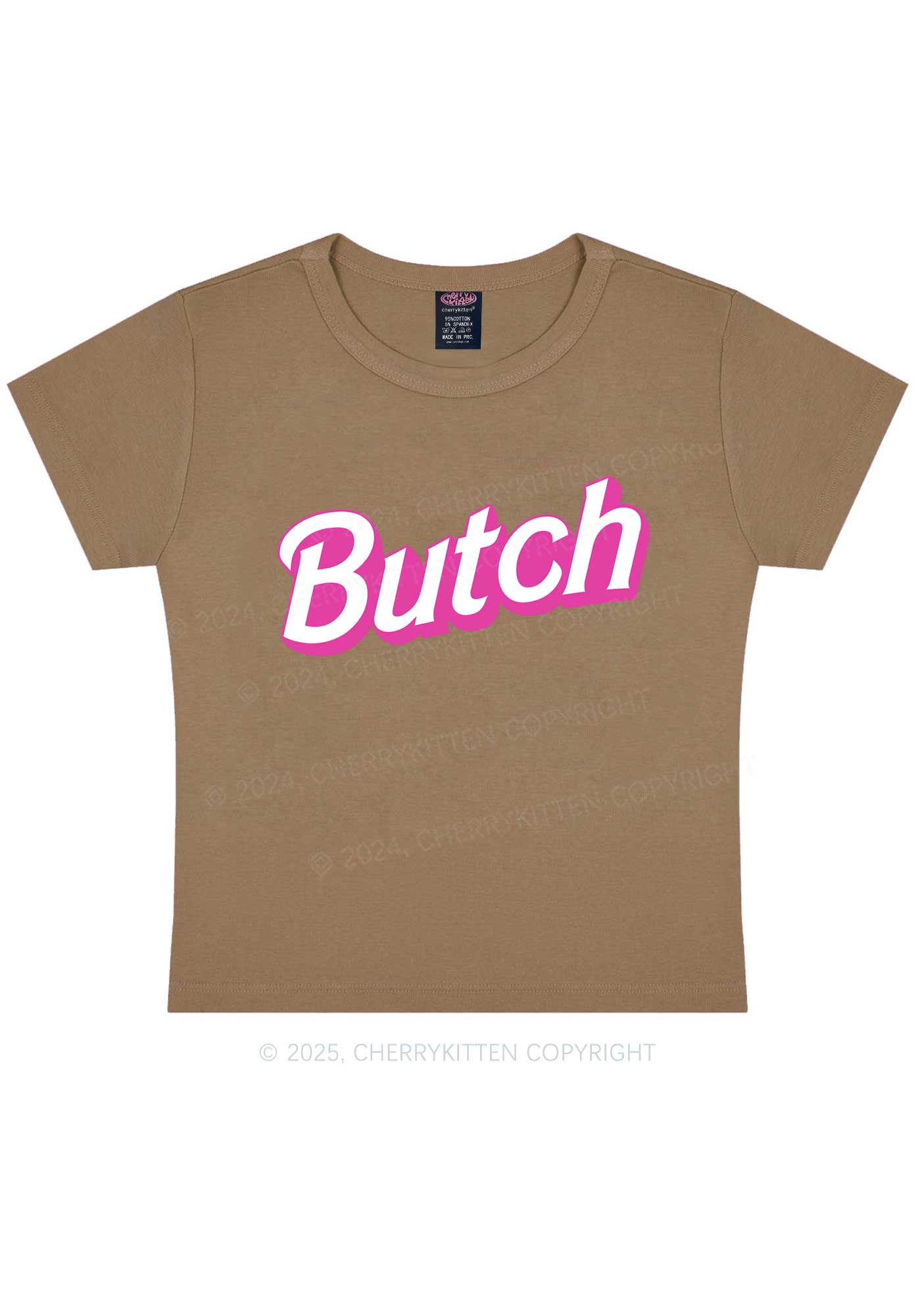 Pink Butch Y2K Baby Tee Cherrykitten