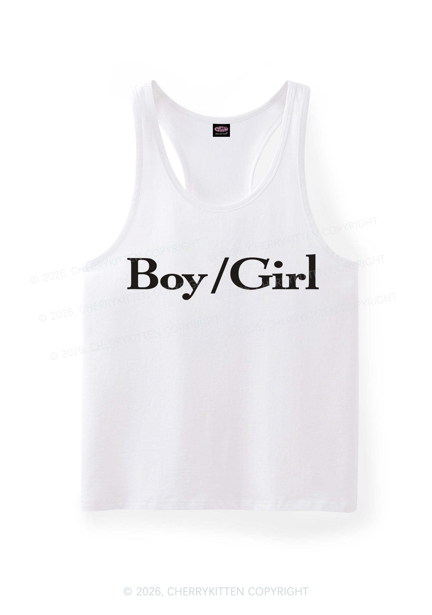 Boy Or Girl Pride Y2K Men Racerback Tank Top Cherrykitten