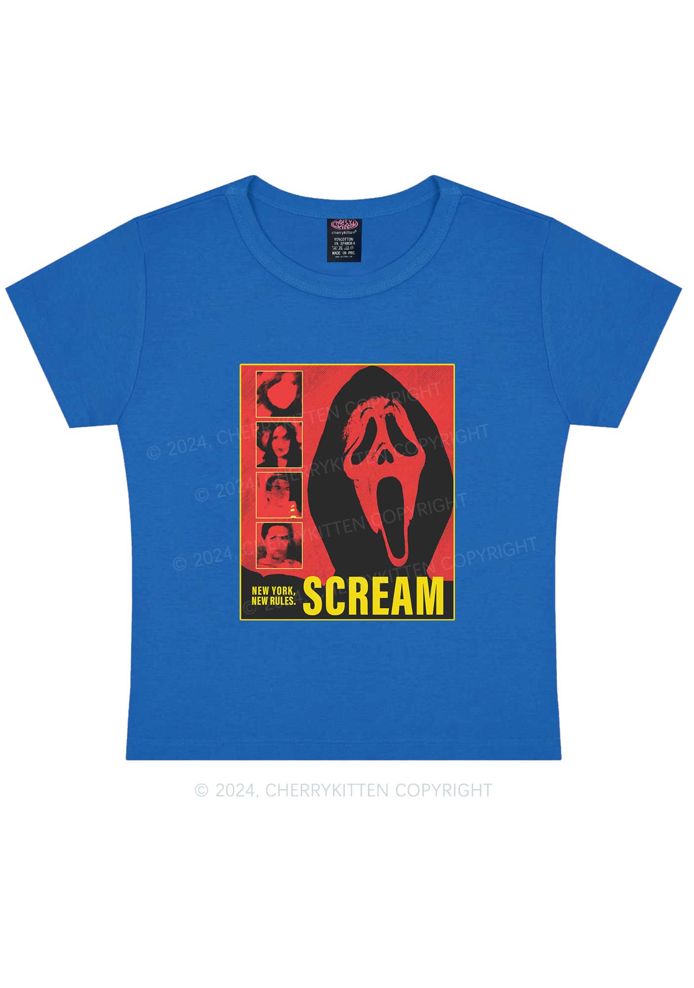 Scream New York Halloween Y2K Baby Tee Cherrykitten