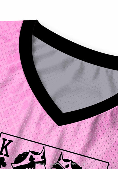 Pink Gradient Gay King Pride Y2K Sport Jersey Tank Cherrykitten