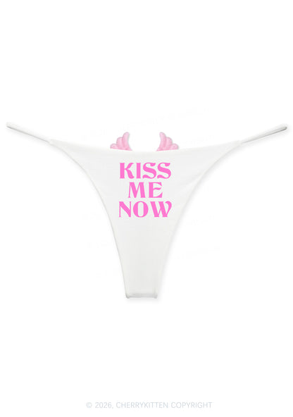 Kiss Me Now Y2K Goth Angel Wings Bikini String Thong Cherrykitten