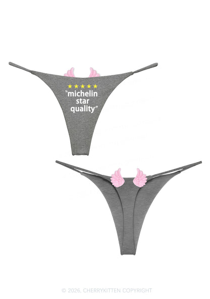 Five Star Quality Y2K Goth Angel Wings Bikini String Thong Cherrykitten