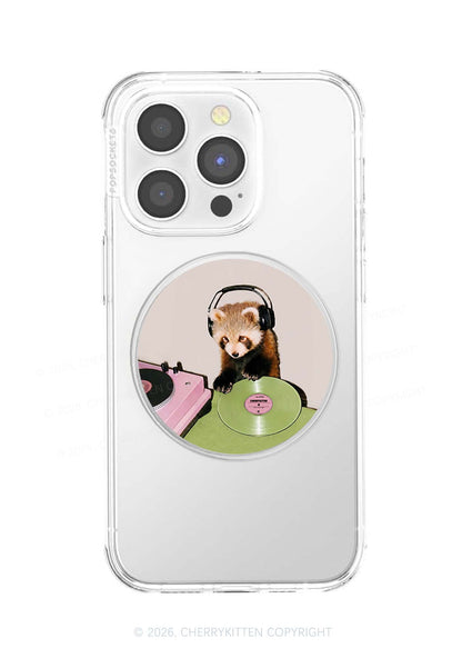 Red Panda DJ Y2K Magnetic Phone Grip Holder Cherrykitten
