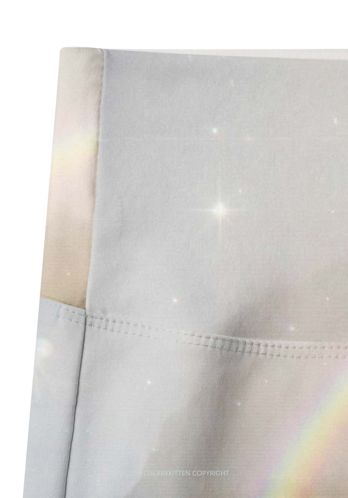 Rainbow Glowing Unicorn Y2K Print Gym Shorts Cherrykitten