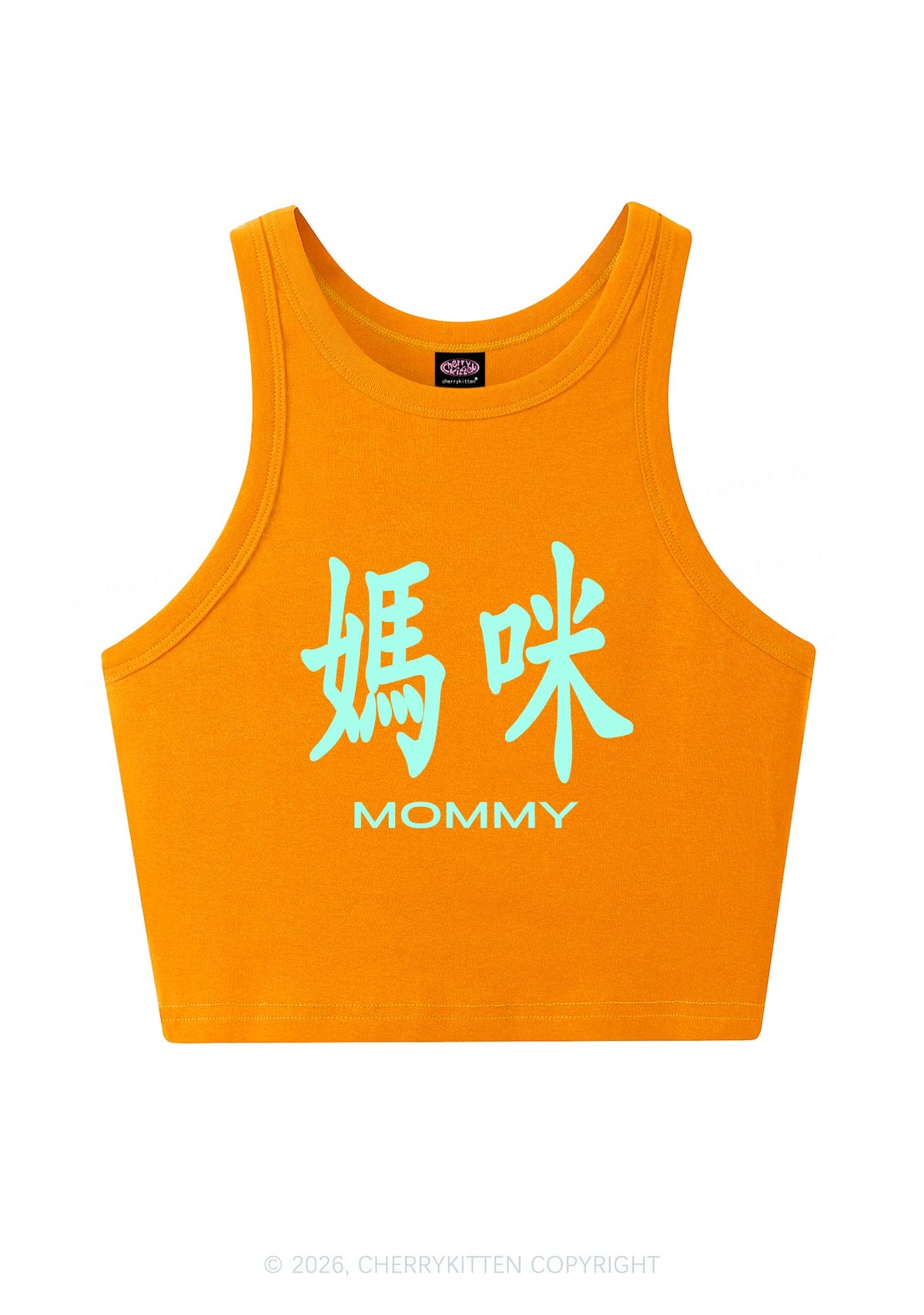 Mommy In Chinese Y2K Crop Tank Top Cherrykitten
