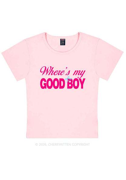 Wheres My Good Boy Y2K Baby Tee Cherrykitten