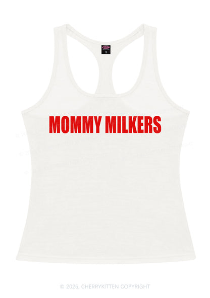 Mommy Milkers Y2K Women Racerback Tank Top Cherrykitten