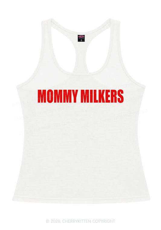 Mommy Milkers Y2K Women Racerback Tank Top Cherrykitten