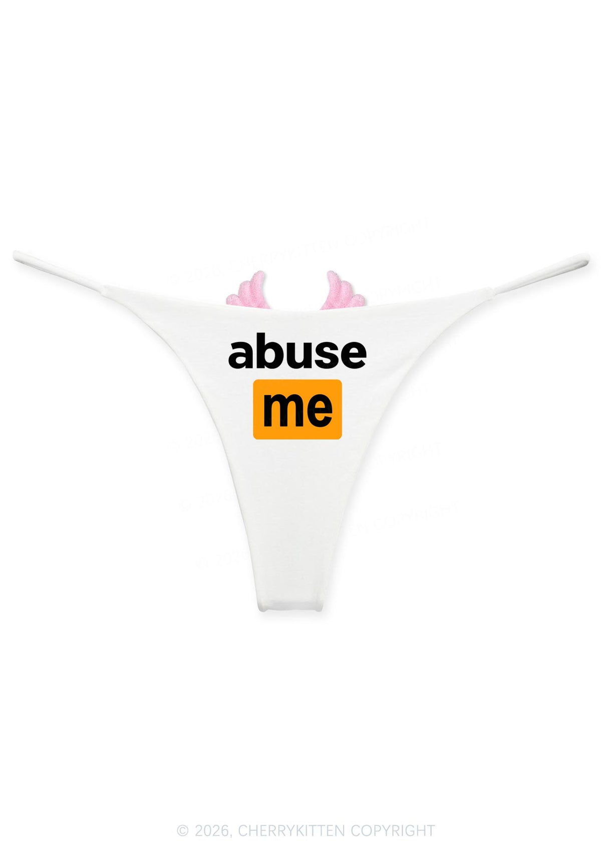 Abuse Me Y2K Goth Angel Wings Bikini String Thong Cherrykitten