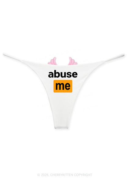 Abuse Me Y2K Goth Angel Wings Bikini String Thong Cherrykitten