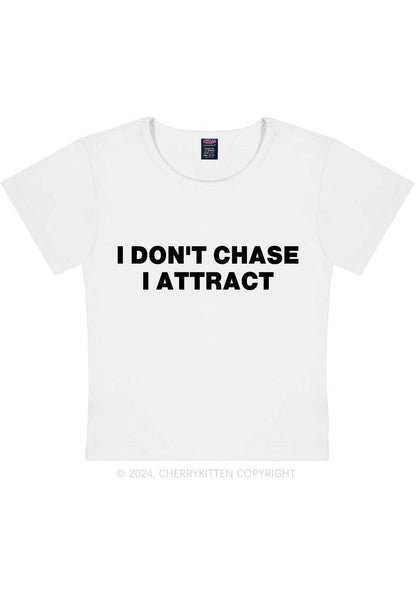 Curvy I Don't Chase Y2K Baby Tee Cherrykitten
