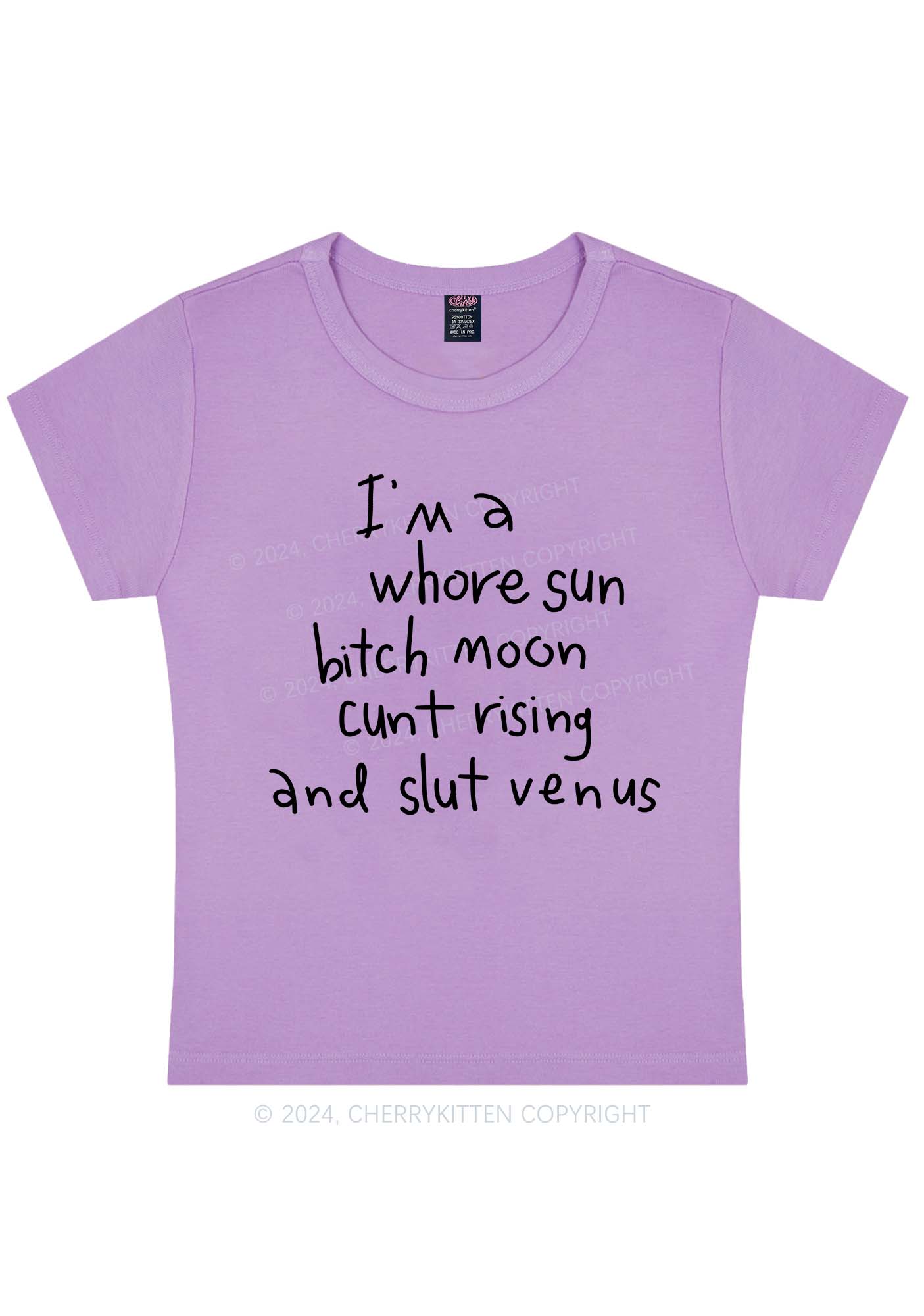 Whole Sun Bxxch Y2K Baby Tee Cherrykitten