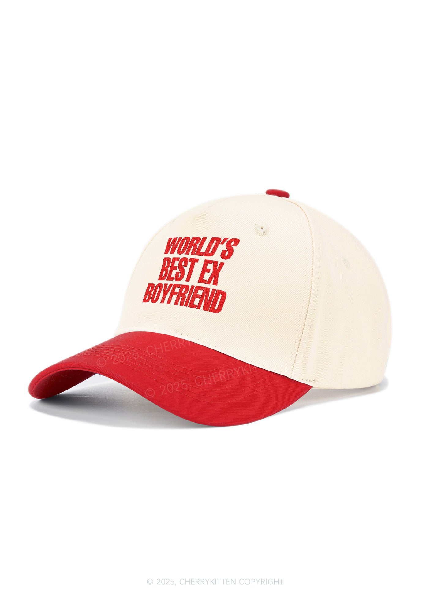 Embroidered Best Ex Boyfriend Y2K Color Block Baseball Cap Cherrykitten