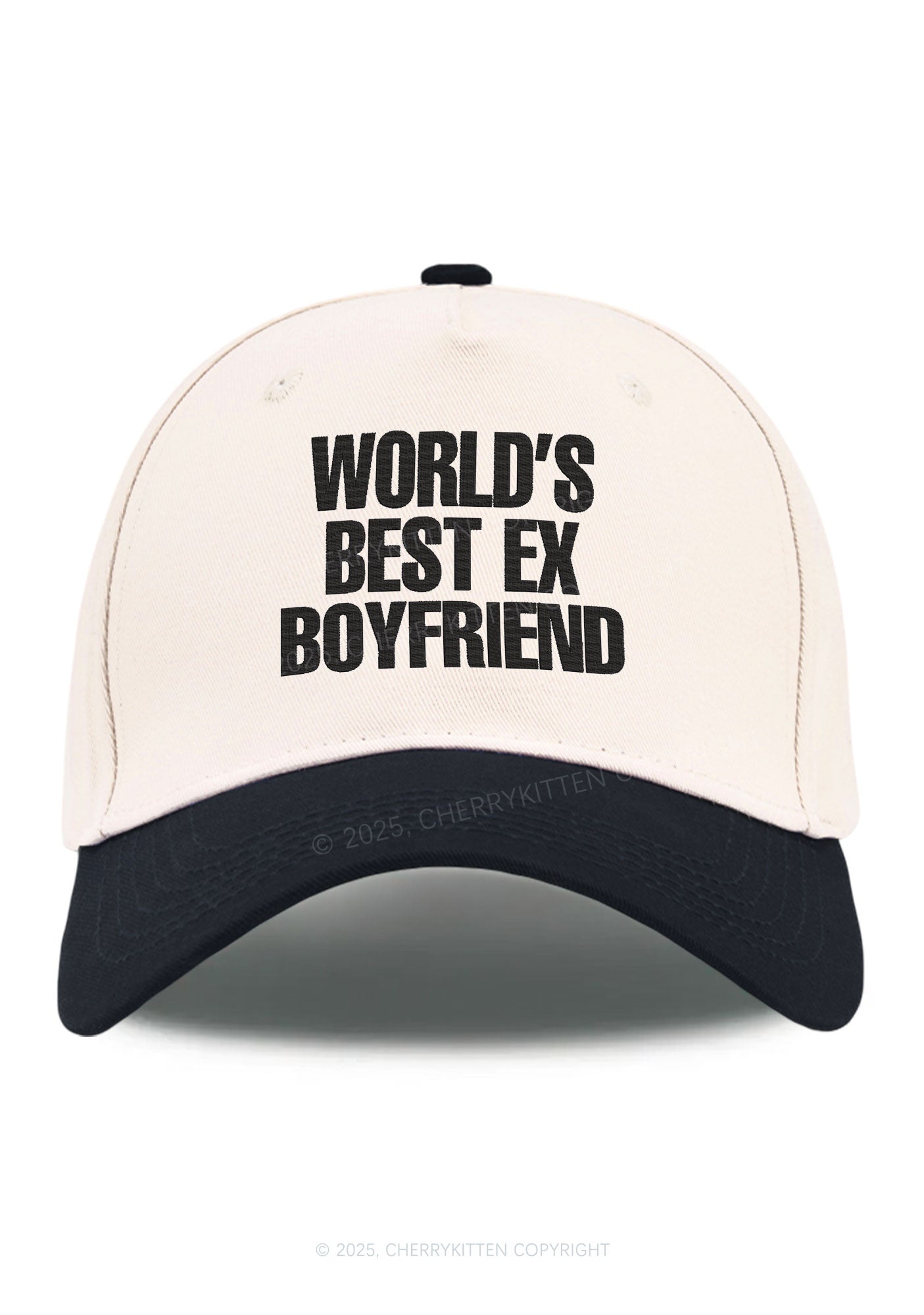 Embroidered Best Ex Boyfriend Y2K Color Block Baseball Cap Cherrykitten