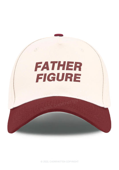 Embroidered Father Figure Y2K Color Block Baseball Cap Cherrykitten