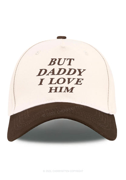 Embroidered But Daddy I Love Him Y2K Color Block Baseball Cap Cherrykitten