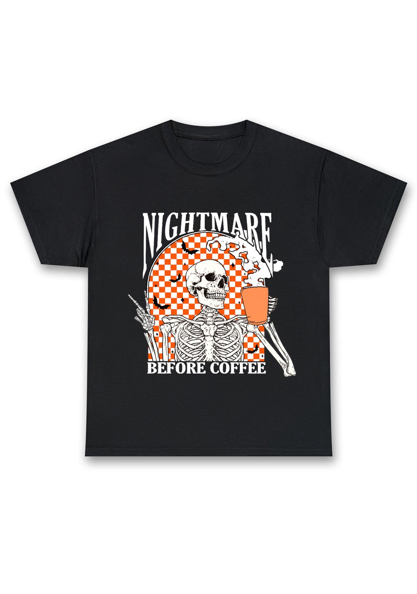 Halloween Nightmare Before Coffee Chunky Shirt