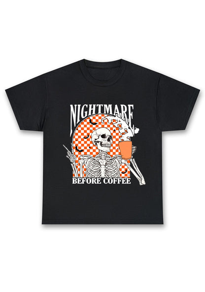 Halloween Nightmare Before Coffee Chunky Shirt