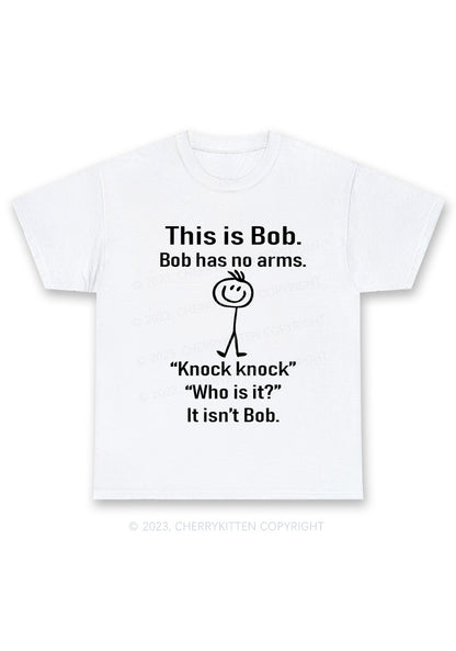This Is Bob Bob Has No Arms Y2K Chunky Shirt Cherrykitten