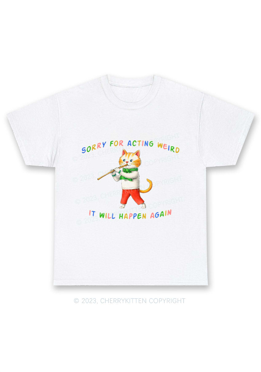 Sorry For Acting Weird Y2K Chunky Shirt Cherrykitten