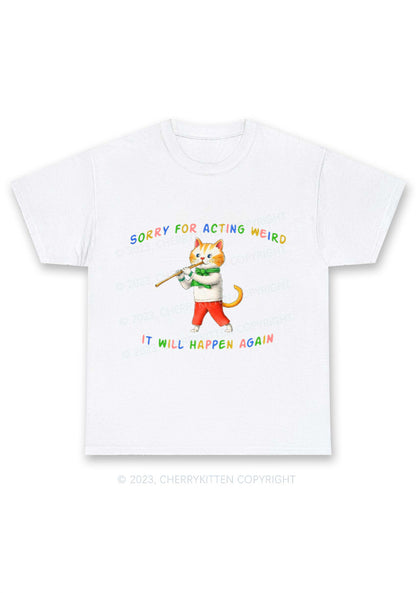 Sorry For Acting Weird Y2K Chunky Shirt Cherrykitten