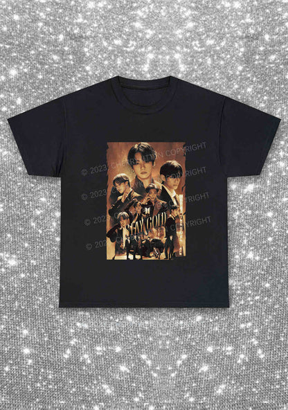 Bangtan Stay Gold Y2K Chunky Shirt Cherrykitten
