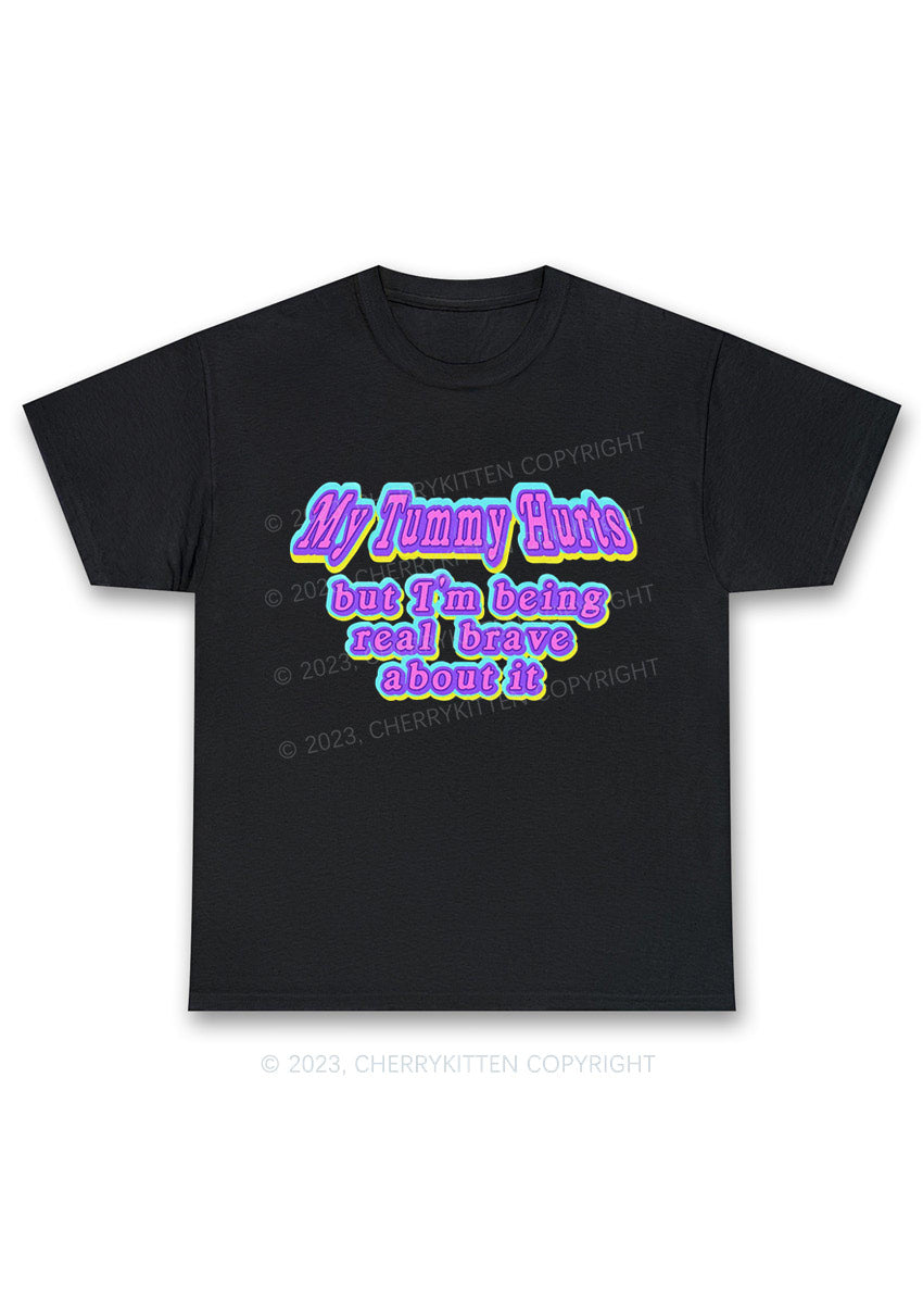 My Tummy Hurts Y2K Chunky Shirt Cherrykitten