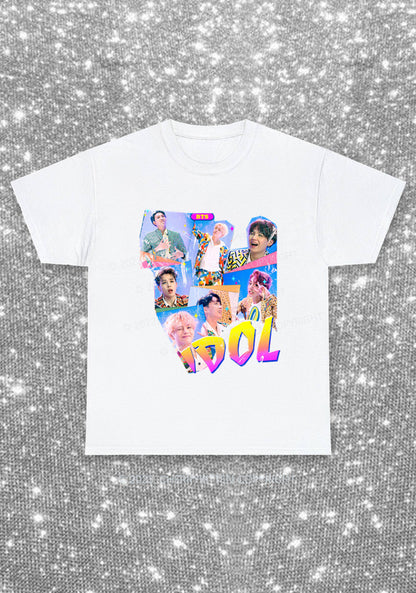 Bangtan Idol Kpop Y2K Chunky Shirt Cherrykitten
