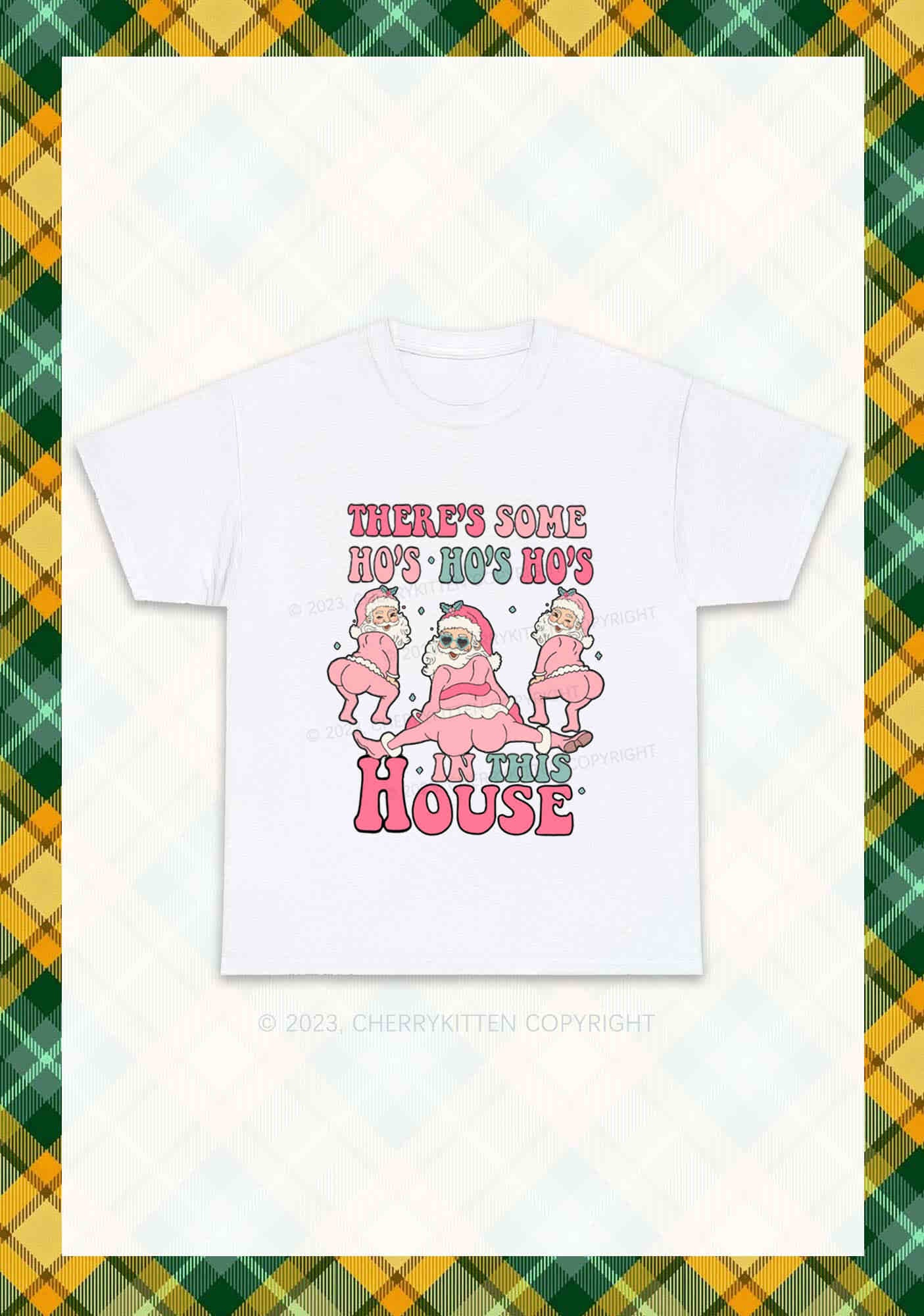 Pink Santas Christmas Y2K Chunky Shirt Cherrykitten