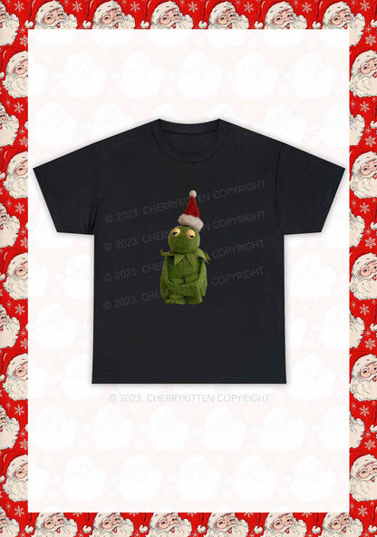 Christmas Plush Frog Y2K Chunky Shirt Cherrykitten