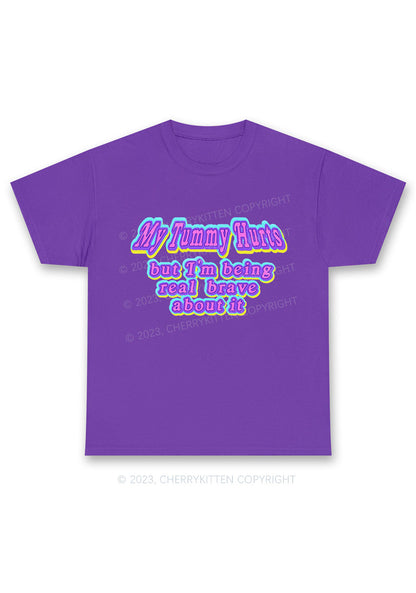 My Tummy Hurts Y2K Chunky Shirt Cherrykitten