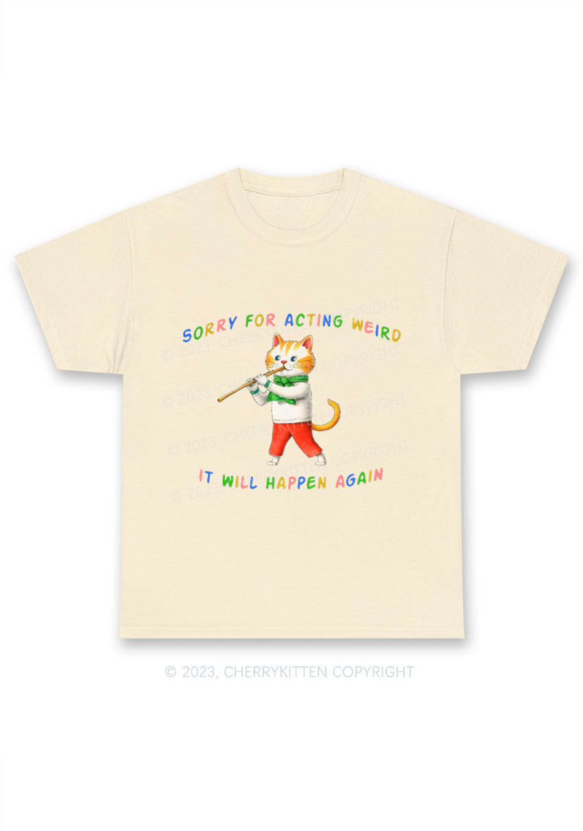 Sorry For Acting Weird Y2K Chunky Shirt Cherrykitten