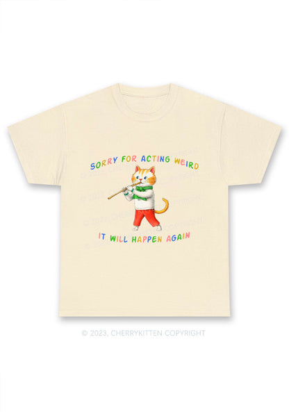 Sorry For Acting Weird Y2K Chunky Shirt Cherrykitten